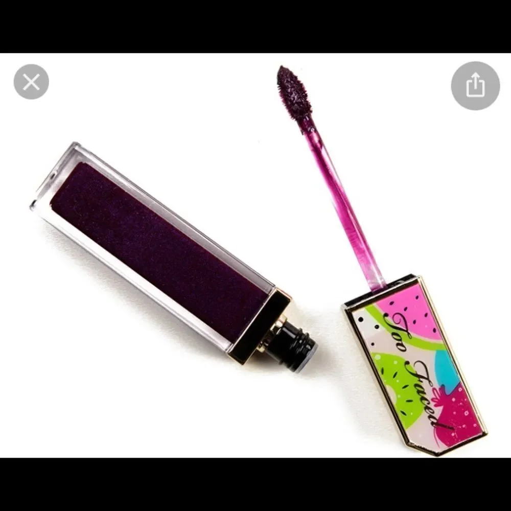 1 LEFT! Too Faced Tutti Fruiti Who Gives A Fig Lip Glaze
